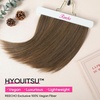 image:imageREECHO Invisible Wire Hair Extensions with Thinner Softer Lace Weft 12 Short Straight Clips in Secret Hairpiece for Women 12 Inch Pack of 1  Golden Blonde with HighlightsAsh Brown