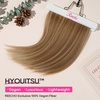 image:imageREECHO Invisible Wire Hair Extensions with Thinner Softer Lace Weft 12 Short Straight Clips in Secret Hairpiece for Women 12 Inch Pack of 1  Golden Blonde with HighlightsMedium Brown with Blonde Highlights