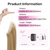 image:imageREECHO Invisible Wire Hair Extensions with Thinner Softer Lace Weft 12 Short Straight Clips in Secret Hairpiece for Women 12 Inch Pack of 1  Golden Blonde with HighlightsGolden Blonde with Highlights