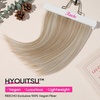 image:imageREECHO Invisible Wire Hair Extensions with Thinner Softer Lace Weft 12 Short Straight Clips in Secret Hairpiece for Women 12 Inch Pack of 1  Golden Blonde with HighlightsHoney Blonde with Highlights