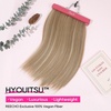 image:imageREECHO Invisible Wire Hair Extensions with Thinner Softer Lace Weft 12 Short Straight Clips in Secret Hairpiece for Women 12 Inch Pack of 1  Golden Blonde with HighlightsAsh Blonde
