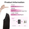 image:imageREECHO Invisible Wire Hair Extensions with Thinner Softer Lace Weft 12 Short Straight Clips in Secret Hairpiece for Women 12 Inch Pack of 1  Golden Blonde with HighlightsOff Black