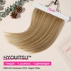 image:imageREECHO Invisible Wire Hair Extensions with Thinner Softer Lace Weft 12 Short Straight Clips in Secret Hairpiece for Women 12 Inch Pack of 1  Golden Blonde with HighlightsGolden Blonde with Highlights