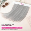 image:imageREECHO Invisible Wire Hair Extensions with Thinner Softer Lace Weft 12 Short Straight Clips in Secret Hairpiece for Women 12 Inch Pack of 1  Golden Blonde with HighlightsGrey