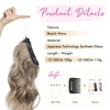 image:imageREECHO Invisible Wire Hair Extensions with Thinner Softer Lace Weft Chocolate Brown with Blonde Highlights 12 Inch Pack of 1Ash Brown with Blonde Ends