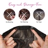 image:imageREECHO Invisible Wire Hair Extensions with Thinner Softer Lace Weft Chocolate Brown with Blonde Highlights 12 Inch Pack of 1Ash Brown with Blonde Ends