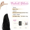 image:imageREECHO Invisible Wire Hair Extensions with Thinner Softer Lace Weft Chocolate Brown with Blonde Highlights 12 Inch Pack of 1Black