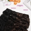 image:imageREECHO Invisible Wire Hair Extensions with Thinner Softer Lace Weft Chocolate Brown with Blonde Highlights 12 Inch Pack of 1Black Brown