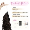 image:imageREECHO Invisible Wire Hair Extensions with Thinner Softer Lace Weft Chocolate Brown with Blonde Highlights 12 Inch Pack of 1Black Brown