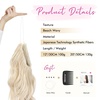 image:imageREECHO Invisible Wire Hair Extensions with Thinner Softer Lace Weft Chocolate Brown with Blonde Highlights 12 Inch Pack of 1Blonde