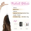 image:imageREECHO Invisible Wire Hair Extensions with Thinner Softer Lace Weft Chocolate Brown with Blonde Highlights 12 Inch Pack of 1Chocolate Brown with Blonde Highlights