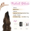 image:imageREECHO Invisible Wire Hair Extensions with Thinner Softer Lace Weft Chocolate Brown with Blonde Highlights 12 Inch Pack of 1Chocolate Brown with Highlights