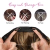 image:imageREECHO Invisible Wire Hair Extensions with Thinner Softer Lace Weft Chocolate Brown with Blonde Highlights 12 Inch Pack of 1Dark Ash Brown with Highlights