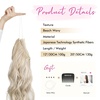image:imageREECHO Invisible Wire Hair Extensions with Thinner Softer Lace Weft Chocolate Brown with Blonde Highlights 12 Inch Pack of 1Dark Blonde with Highlights