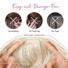 image:imageREECHO Invisible Wire Hair Extensions with Thinner Softer Lace Weft Chocolate Brown with Blonde Highlights 12 Inch Pack of 1Dark Blonde with Highlights