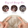 image:imageREECHO Invisible Wire Hair Extensions with Thinner Softer Lace Weft Chocolate Brown with Blonde Highlights 12 Inch Pack of 1Dark Blonde with Light Blonde Ends