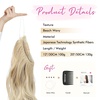 image:imageREECHO Invisible Wire Hair Extensions with Thinner Softer Lace Weft Chocolate Brown with Blonde Highlights 12 Inch Pack of 1Dark Blonde with Light Blonde Ends