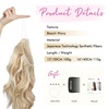 image:imageREECHO Invisible Wire Hair Extensions with Thinner Softer Lace Weft Chocolate Brown with Blonde Highlights 12 Inch Pack of 1Dirty Blonde
