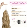 image:imageREECHO Invisible Wire Hair Extensions with Thinner Softer Lace Weft Chocolate Brown with Blonde Highlights 12 Inch Pack of 1Honey Blonde Mix