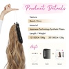 image:imageREECHO Invisible Wire Hair Extensions with Thinner Softer Lace Weft Chocolate Brown with Blonde Highlights 12 Inch Pack of 1Light Reddish Brown with Highlights