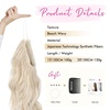 image:imageREECHO Invisible Wire Hair Extensions with Thinner Softer Lace Weft Chocolate Brown with Blonde Highlights 12 Inch Pack of 1Medium Blonde