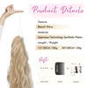 image:imageREECHO Invisible Wire Hair Extensions with Thinner Softer Lace Weft Chocolate Brown with Blonde Highlights 12 Inch Pack of 1Medium Blonde with Highlights
