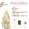 image:imageREECHO Invisible Wire Hair Extensions with Thinner Softer Lace Weft Chocolate Brown with Blonde Highlights 12 Inch Pack of 1Natural Blonde