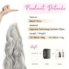 image:imageREECHO Invisible Wire Hair Extensions with Thinner Softer Lace Weft Chocolate Brown with Blonde Highlights 12 Inch Pack of 1Silver Grey