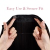 image:imageREECHO Invisible Wire Hair Extensions with Transparent Headband Adjustable Size Removable Secure Clips in Straight Secret Hairpiece for Women  Natural BlackGolden Blonde with Highlights