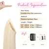 image:imageREECHO Invisible Wire Hair Extensions with Transparent Headband Adjustable Size Removable Secure Clips in Straight Secret Hairpiece for Women  Natural BlackLight Blonde
