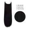 image:imageREECHO Invisible Wire Hair Extensions with Transparent Headband Adjustable Size Removable Secure Clips in Straight Secret Hairpiece for Women  Natural BlackDeep Brown
