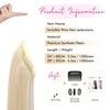 image:imageREECHO Invisible Wire Hair Extensions with Transparent Headband Adjustable Size Removable Secure Clips in Straight Secret Hairpiece for Women  Natural BlackAsh Blonde with Highlights