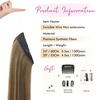 image:imageREECHO Invisible Wire Hair Extensions with Transparent Headband Adjustable Size Removable Secure Clips in Straight Secret Hairpiece for Women  Natural BlackChocolate Brown with Highlights