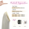 image:imageREECHO Invisible Wire Hair Extensions with Transparent Headband Adjustable Size Removable Secure Clips in Straight Secret Hairpiece for Women  Natural BlackGreyBrownSilverWhite Mixed