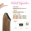 image:imageREECHO Invisible Wire Hair Extensions with Transparent Headband Adjustable Size Removable Secure Clips in Straight Secret Hairpiece for Women  Natural BlackLight Brown