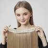 image:imageREECHO Invisible Wire Hair Extensions with Transparent Headband Adjustable Size Removable Secure Clips in Straight Secret Hairpiece for Women  Natural BlackDeep Brown