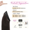 image:imageREECHO Invisible Wire Hair Extensions with Transparent Headband Adjustable Size Removable Secure Clips in Straight Secret Hairpiece for Women  Natural BlackBlack Brown
