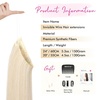 image:imageREECHO Invisible Wire Hair Extensions with Transparent Headband Adjustable Size Removable Secure Clips in Straight Secret Hairpiece for Women  Natural BlackLight Blonde