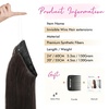 image:imageREECHO Invisible Wire Hair Extensions with Transparent Headband Adjustable Size Removable Secure Clips in Straight Secret Hairpiece for Women  Natural BlackBlack Brown