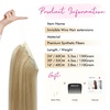 image:imageREECHO Invisible Wire Hair Extensions with Transparent Headband Adjustable Size Removable Secure Clips in Straight Secret Hairpiece for Women  Natural BlackDark Blonde with Highlights