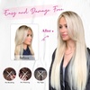 image:imageREECHO Invisible Wire Hair Extensions with Transparent Headband Adjustable Size Removable Secure Clips in Straight Secret Hairpiece for Women  Natural BlackLight Brown