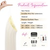 image:imageREECHO Invisible Wire Hair Extensions with Transparent Headband Adjustable Size Removable Secure Clips in Straight Secret Hairpiece for Women  Natural BlackPlatinum Blonde