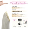 image:imageREECHO Invisible Wire Hair Extensions with Transparent Headband Adjustable Size Removable Secure Clips in Straight Secret Hairpiece for Women  Natural BlackGreyBrownSilverWhite Mixed