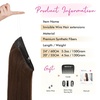 image:imageREECHO Invisible Wire Hair Extensions with Transparent Headband Adjustable Size Removable Secure Clips in Straight Secret Hairpiece for Women  Natural BlackDark Brown with Copper Highlights