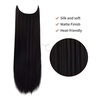 image:imageREECHO Invisible Wire Hair Extensions with Transparent Headband Adjustable Size Removable Secure Clips in Straight Secret Hairpiece for Women  Natural BlackDeep Brown