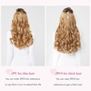 image:imageREECHO Invisible Wire Hair Extensions with Transparent Headband Adjustable Size Removable Secure Clips in Straight Secret Hairpiece for Women  Natural BlackLight Ash Brown with Highlights