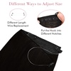 image:imageREECHO Invisible Wire Hair Extensions with Transparent Headband Adjustable Size Removable Secure Clips in Straight Secret Hairpiece for Women  Natural BlackMedium Blonde