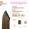 image:imageREECHO Invisible Wire Hair Extensions with Transparent Headband Adjustable Size Removable Secure Clips in Straight Secret Hairpiece for Women  Natural BlackLight Ash Brown with Highlights