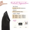 image:imageREECHO Invisible Wire Hair Extensions with Transparent Headband Adjustable Size Removable Secure Clips in Straight Secret Hairpiece for Women  Natural BlackNatural Black