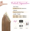 image:imageREECHO Invisible Wire Hair Extensions with Transparent Headband Adjustable Size Removable Secure Clips in Straight Secret Hairpiece for Women  Natural BlackDark Blonde